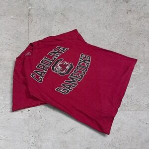 Red and black vintage Y2K Champion South Carolina Gamecocks graphic tee size M